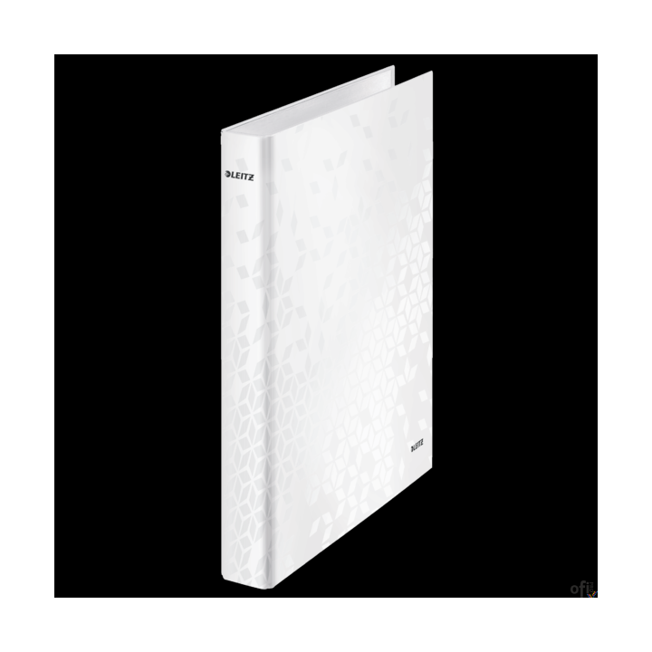 Segregator ringowy LEITZ A4 4DR/25mm perłowy biały WOW 42420001