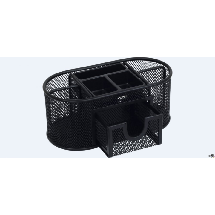 Przybornik na biurko siatka GR-1776, czarny GRAND 120-1486