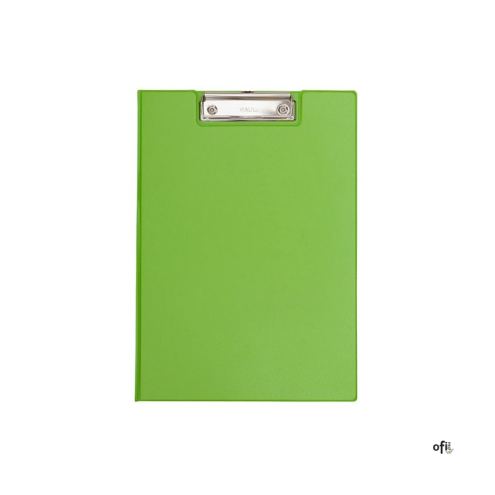 Podkładka Maul A4 z klipsem i okładką, powłoka plastikowa, jasnozielona (23392/54 ML)