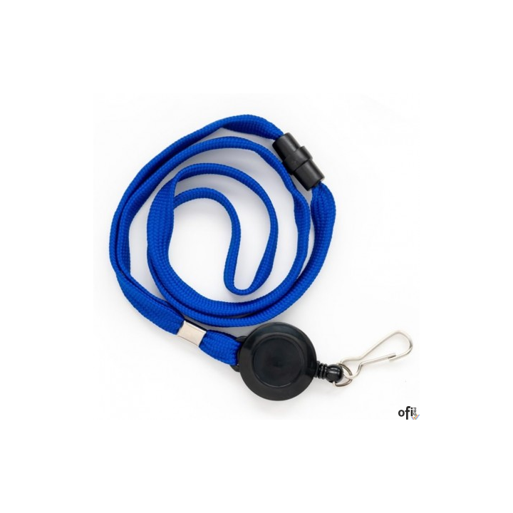 Taśma 601282 (10) niebieska wypinajaca z mech ściągajacym i karabinczykiem