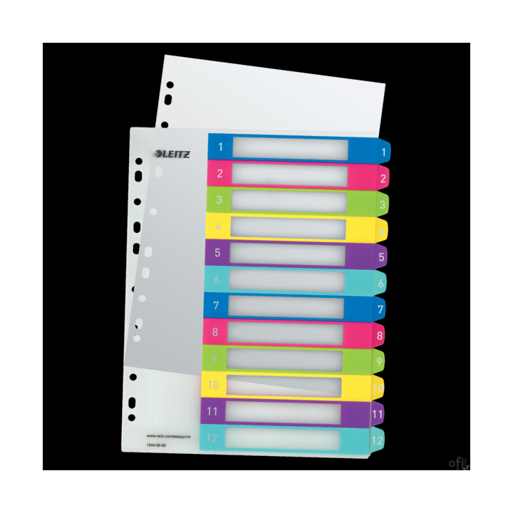 Przekładki plastikowe LEITZ WOW 1-12 12440000 do zadruku