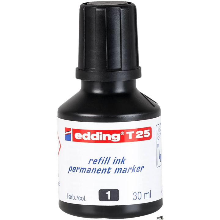 Tusz do markerów permanentny 30ml czarny ED-T-25001      25/001 EDDING (X)