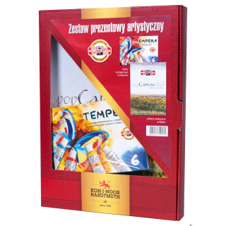 Zestaw do mal. farby tempera 162547+pł. malarskie A4 KIN-ZEREPL KOH I NOOR