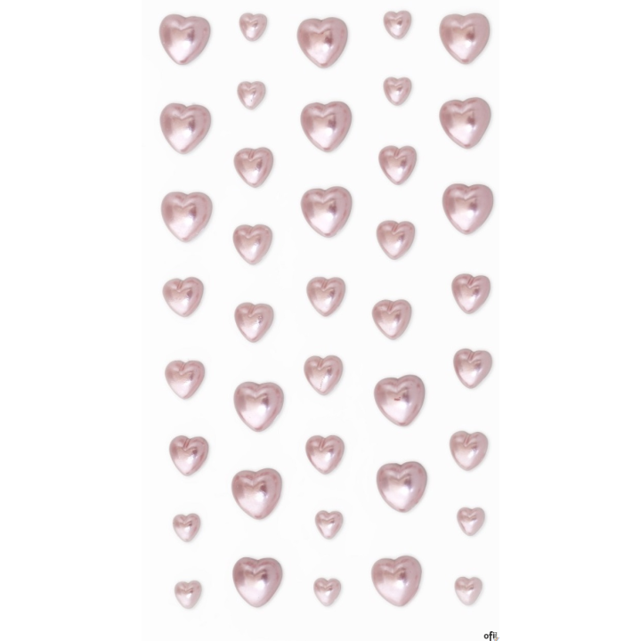 Kryształki samoprzylepne SERCA różowe 35szt. 251113 GALERIA PAPIERU