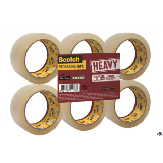 Taśma pakowa do wysyłek SCOTCH HEAVY, BARDZO MOCNA, kauczukowa, 50mm, 66m, transparentna UU005262835