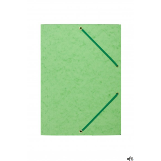Teczka z gumką rogi DOTTS A4 preszpan jasna zielona 390g