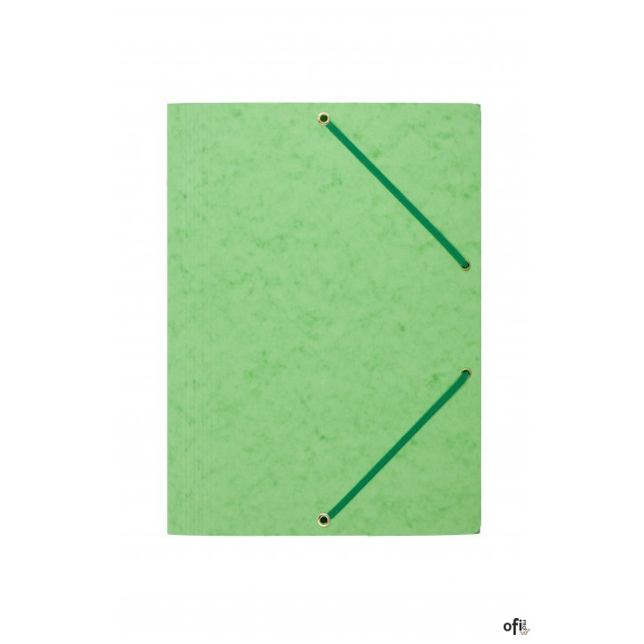 Teczka z gumką rogi DOTTS A4 preszpan jasna zielona 390g