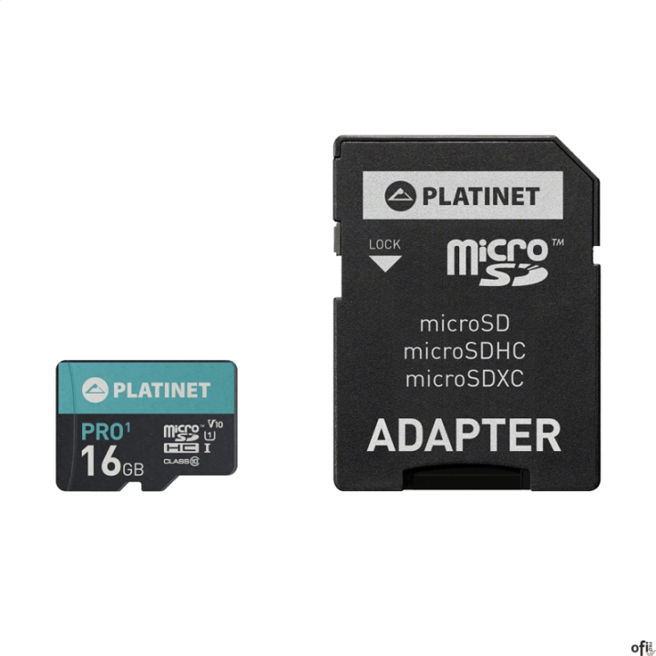 Karta pamięci Micro SDhc + adapter 16GB class10 UIII 90MB/s Platinet PMMSD16UI