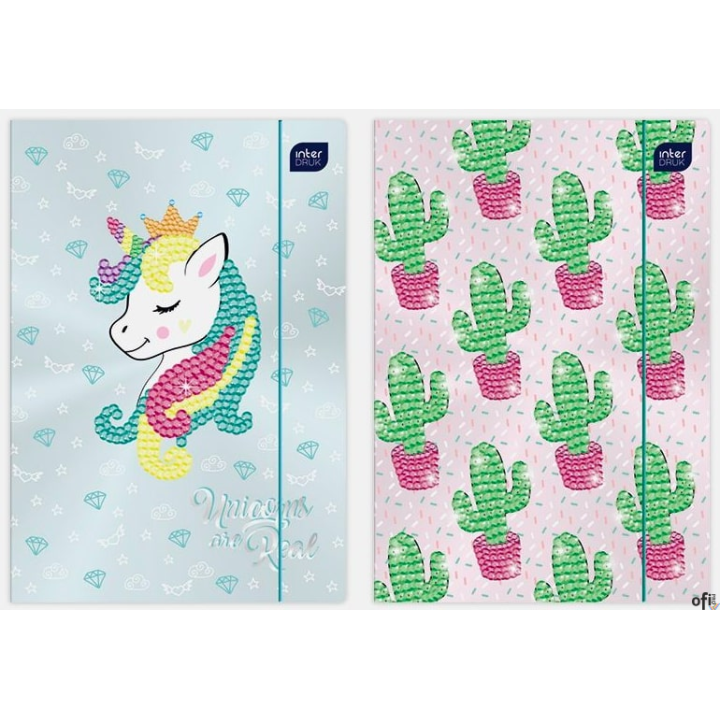 Teczka z gumką A4+ SHINE METALLIC  INTERDRUK