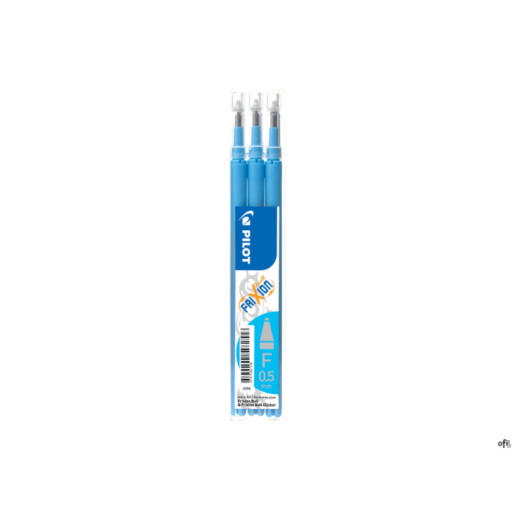 Wkład FRIXION BALL/CLICKER 0.5 lazurowy, jasnoniebieski PIBLS-FR5-LB-S3-E PILOT opakowanie 3szt. SALE