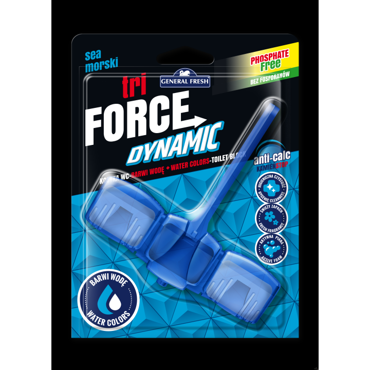 Zawieszka do WC TRI FORCE barwiąca 54g morze GENERAL FRESH 70316