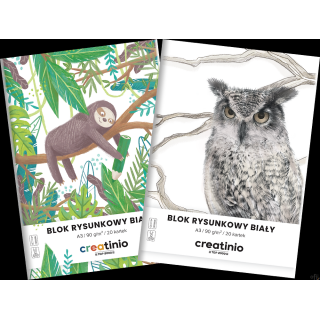 Blok rysunkowy Top 2000 Creatinio A3 20 kartek 90 g biały 400176664