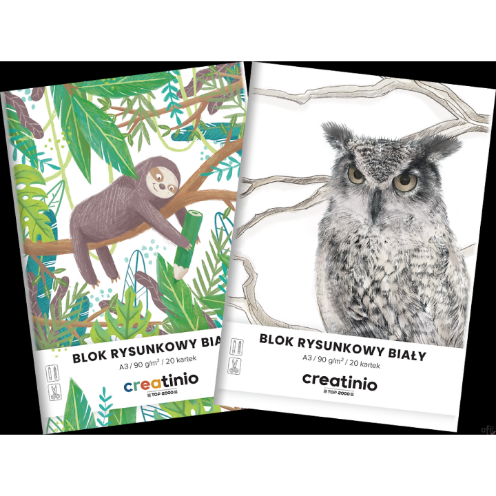 Blok rysunkowy Top 2000 Creatinio A3 20 kartek 90 g biały 400176664
