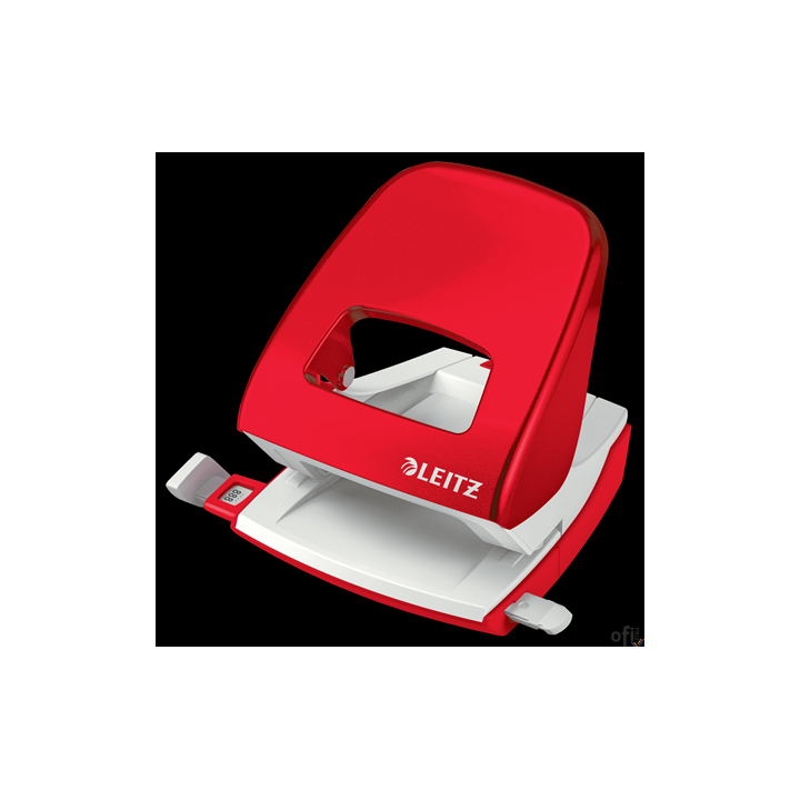 Dziurkacz duży metalowy Leitz WOW, czerwony, 10 lat gwarancji, 30 kartek