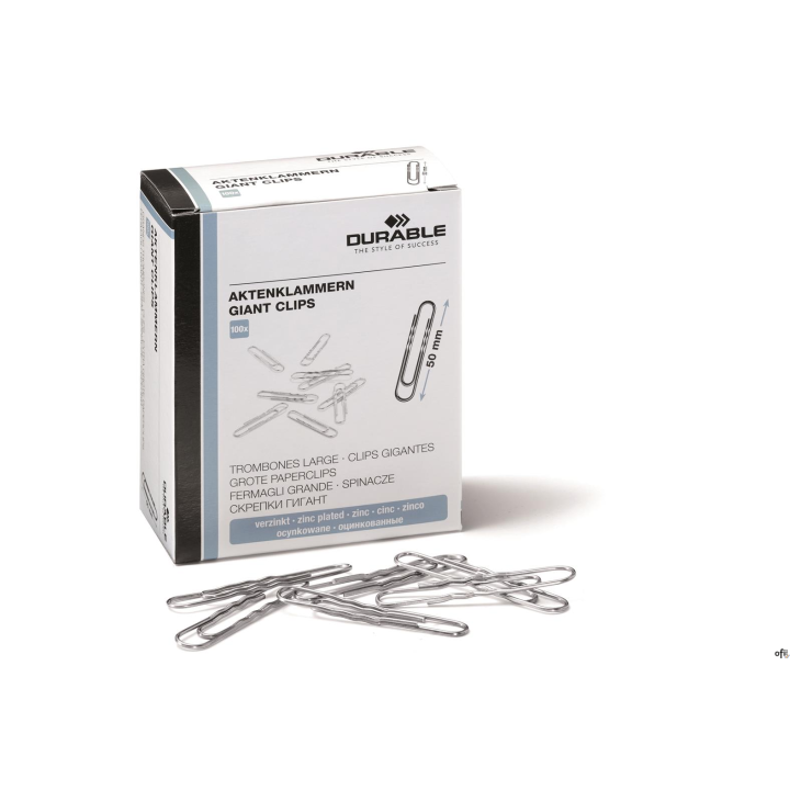 Spinacze do akt, 50 mm, cynkowane 122625 DURABLE