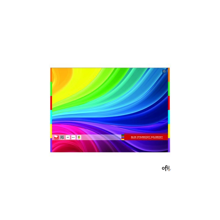 Blok rysunkowy kolorowy A3 20 80g INTERDRUK