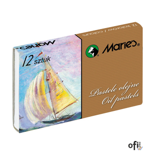 Pastele olejne E1220 - 12 kolorów MARIES, 170-1884