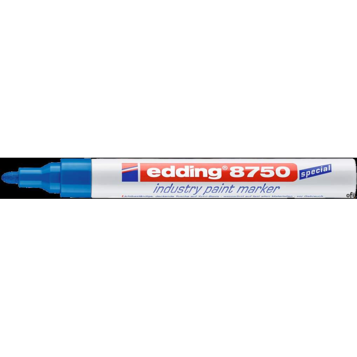 Marker lakierowy przemysłowy okrągła końcówka 2-4 mm niebieski Edding 8750/003/N