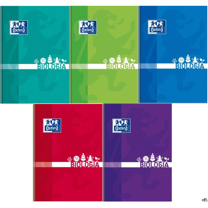 Brulion biologia A5 80k 90g kratka z marginesem 400128286 OXFORD