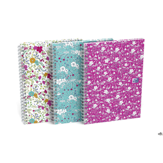 Kołonotatnik B5 60 kartek kratka/tagi Floral Oxford 400094955