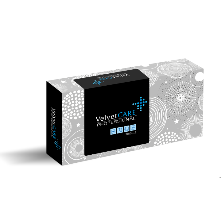 Chusteczki uniwersalne celuloza, 2 warstwy, białe, BOX (100sztuk) VELVET PROFESSIONAL 3100013