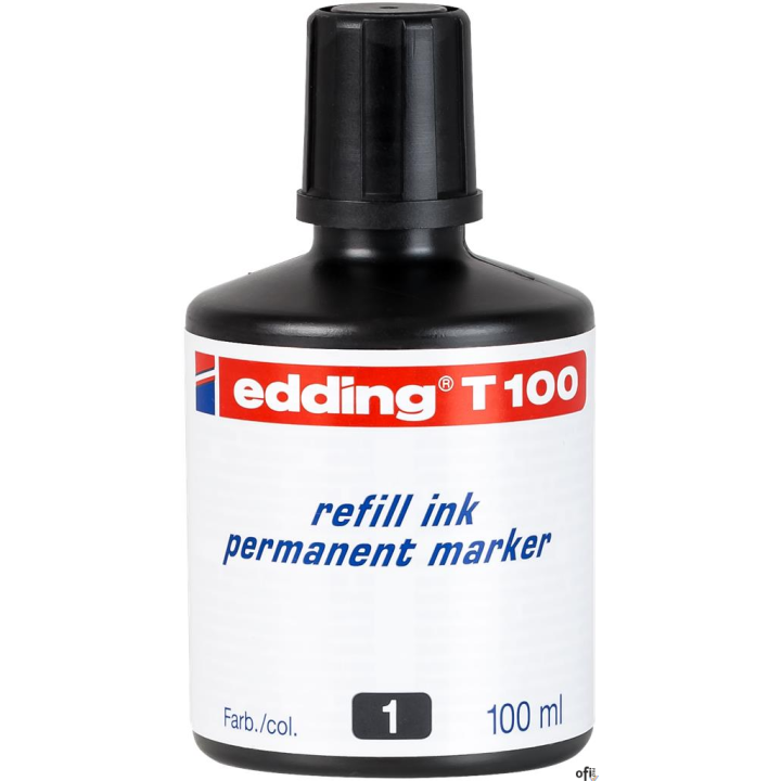 Tusz do markerów pernamentnych 100ml.czarny EDDING T100/001/C (X)