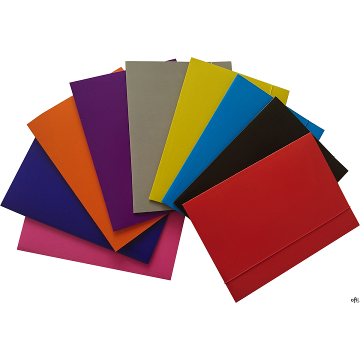 Teczka z gumką DOTTS A4 żółta 320g