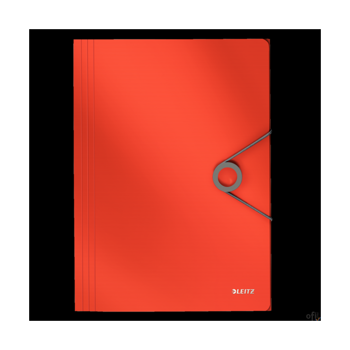 Teczka z gumką PP LEITZ SOLID A4 jasnoczerwona 45631020