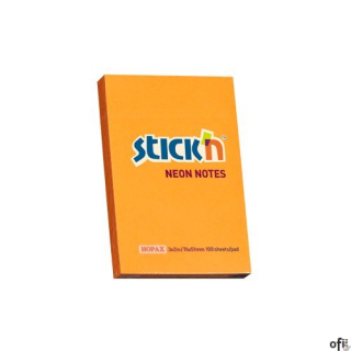 Bloczek STICKN 76x51mm pomarańczowy neon 100k 21160 STICKN
