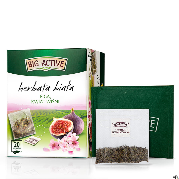 Herbata BIG-ACTIVE biała 20x2g figa i kwiat wiśni