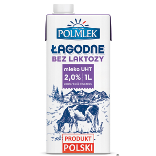 Mleko POLMLEK UHT bez laktozy 2% 1l