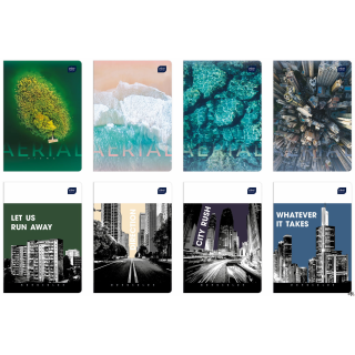 Zeszyt A5 96k kratka UV MIX WZORÓW 2 INTERDRU INTERDRUK 7361