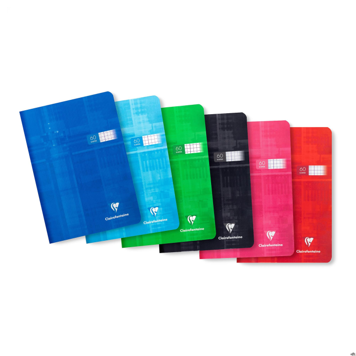 Zeszyt A5 60 kartek, w kratkę, papier 90g, mix kolorów CLAIREFONTAINE 63552AMXC