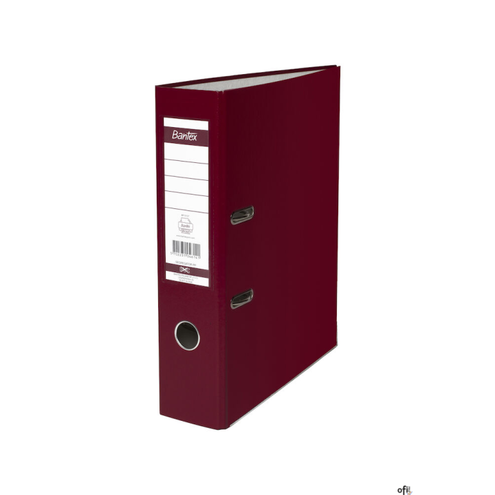 Segregator A4 50mm bordowy, z szyną BANTEX 100551803