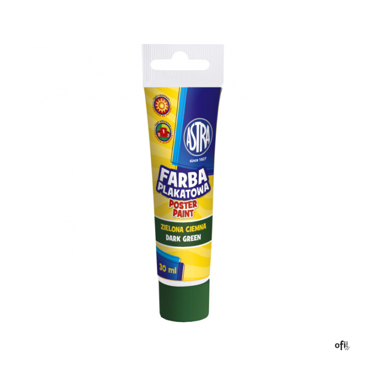 Farba plakatowa Astra tuba 30 ml - ciemna zieleń, 83110906 SALE