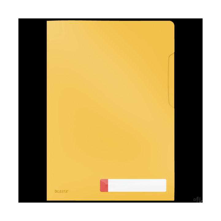 Folder A4 z kieszonką na etykietę Leitz Cosy, żółta 47080019