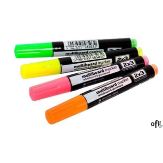 Markery suchościeralne Multiboard 4szt. fluorescencyjne 2X3 AS143