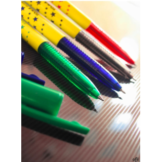 Długopis w gwiazdki SUNNY z końcówką 0,7mm, czerwony TO-050 Toma