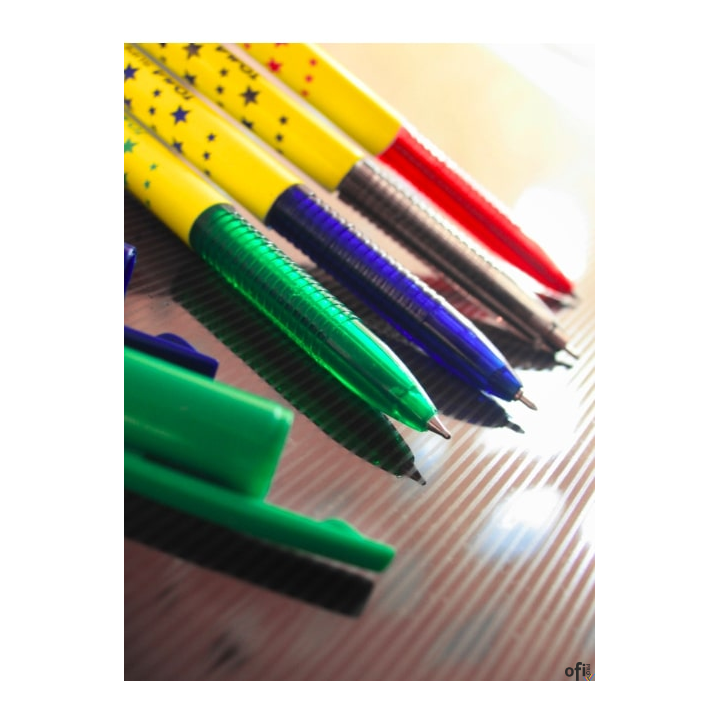 Długopis w gwiazdki SUNNY z końcówką 0,7mm, czerwony TO-050 Toma