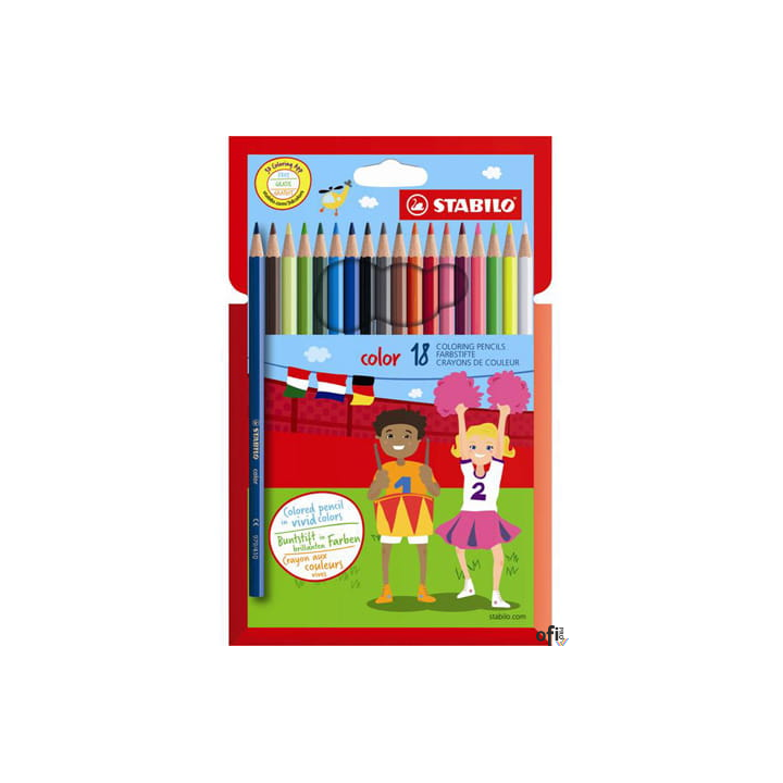 Kredki COLOR kpl 18 szt. pud. z zawieszką 1918/77-11 STABILO (X)
