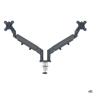 Podwójne ramię Leitz Ergo do monitora, ciemnoszare 65370089