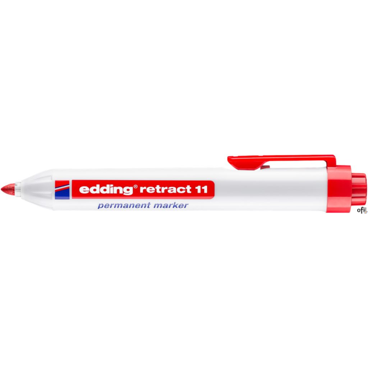 Marker permanentny automatyczny okrągła końcówka 1,5-3 mm czerwony Edding retract11/002/CZ