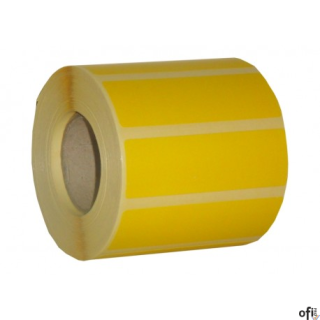 Etykieta rola DOTTS 60x40 (4 rolek) termiczna żółta nawój 1000szt.