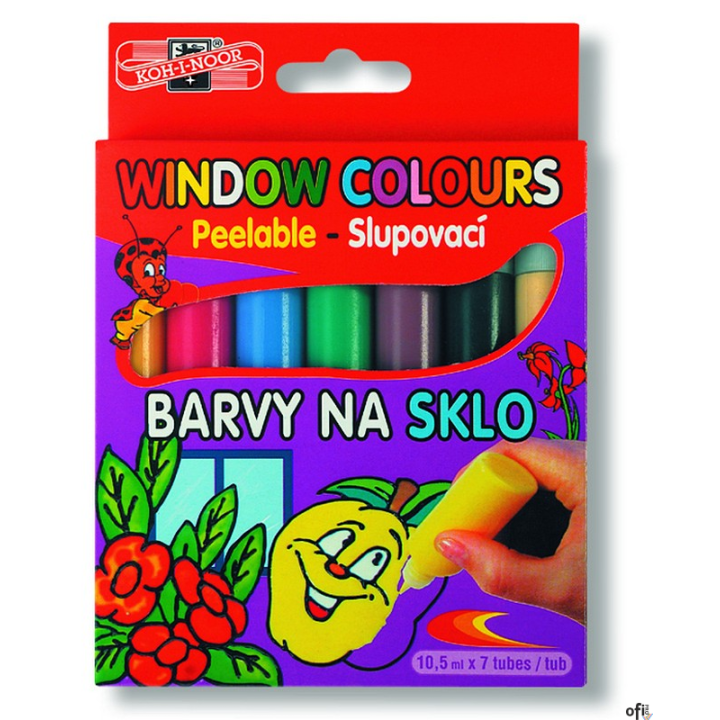 Farby witrażowe 9738 5kol+2kon 10.5ml KIN