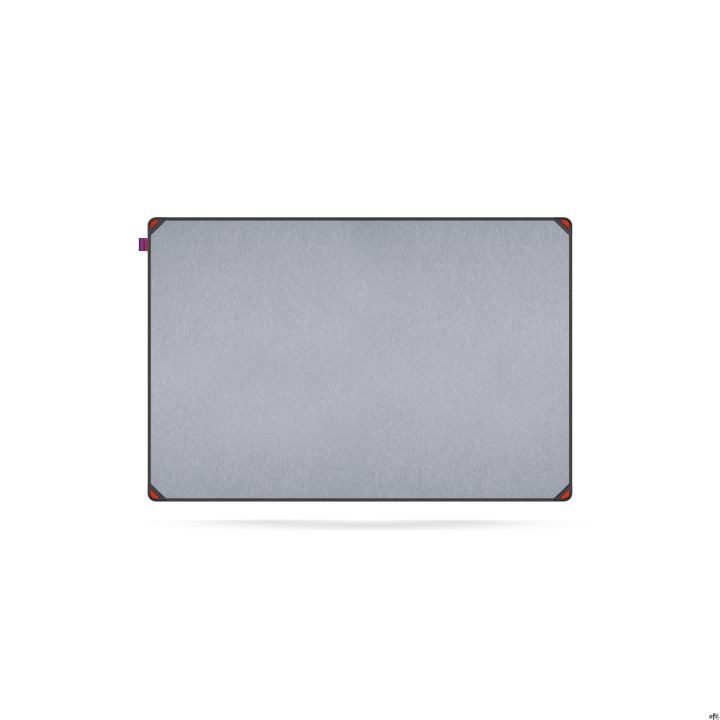 Tablica filcowa MemoBe idea EDGE ALL BLACK, powierzchnia popielata, rama aluminiowa czarna, 90x60 cm MITF090060.81.61.51
