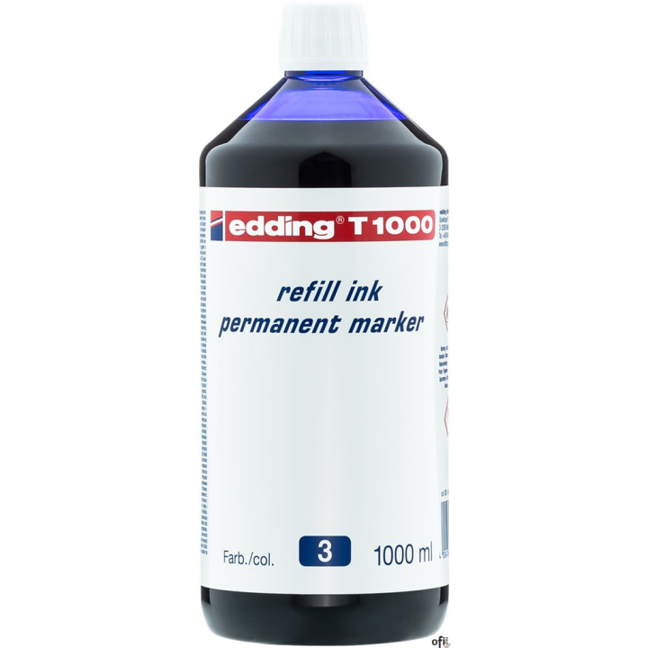 Tusz do markerów permanentnych 1000 ml niebieski EDDING T1000/003/N
