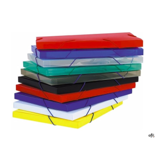 Teczka z gumką-pudło 4 cm kolor czarna TG-04-05 BIURFOL