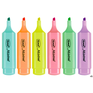 Zakreślacz MISTRAL PASTEL, szeroka końcówka 1-5mm, fioletowy TO-334 Toma