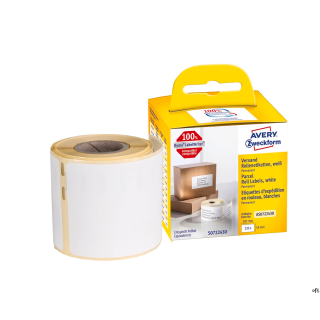 Etykiety wysyłkowe AS0722430 54x101 220 et. w rolce do termodruku, trwałe, białe Avery Zweckform