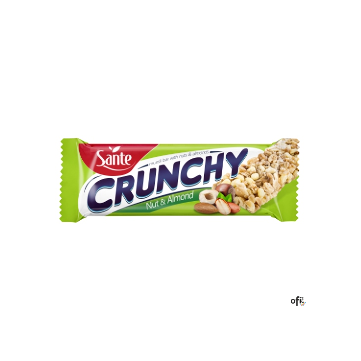 Baton musli Crunchy z orzechami i migdałami 35g SANTE